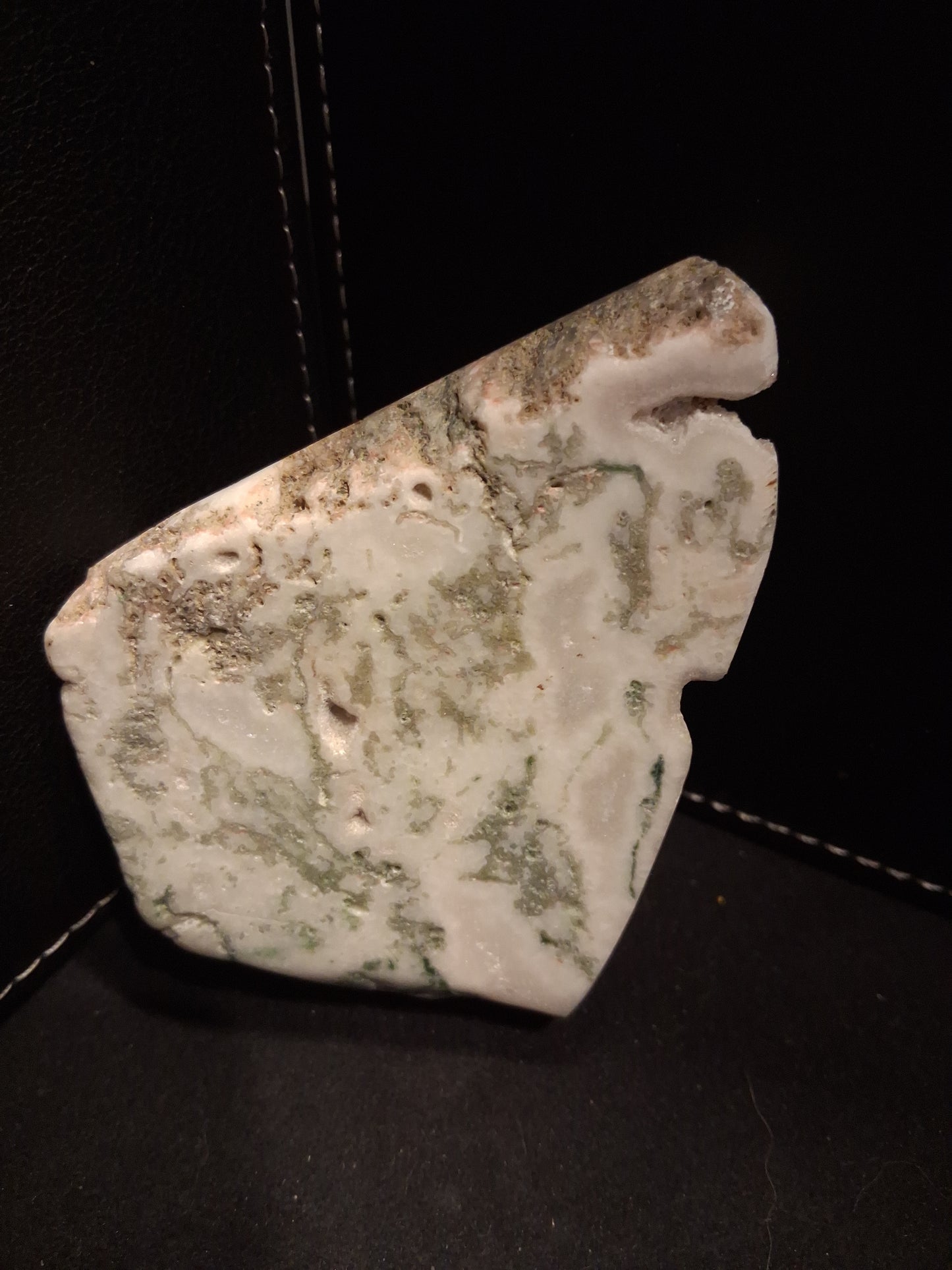 Natural Moss Agate - rough agate slice - 7.6 x 6.4 cm - high quality specimen