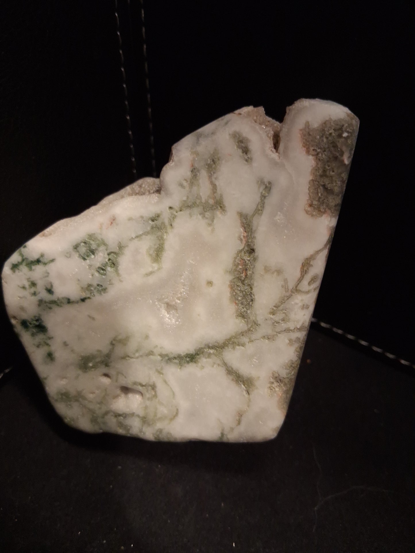 Natural Moss Agate - rough agate slice - 7.6 x 6.4 cm - high quality specimen