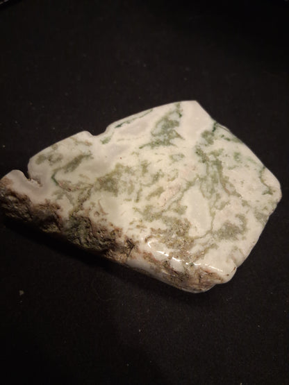 Natural Moss Agate - rough agate slice - 7.6 x 6.4 cm - high quality specimen