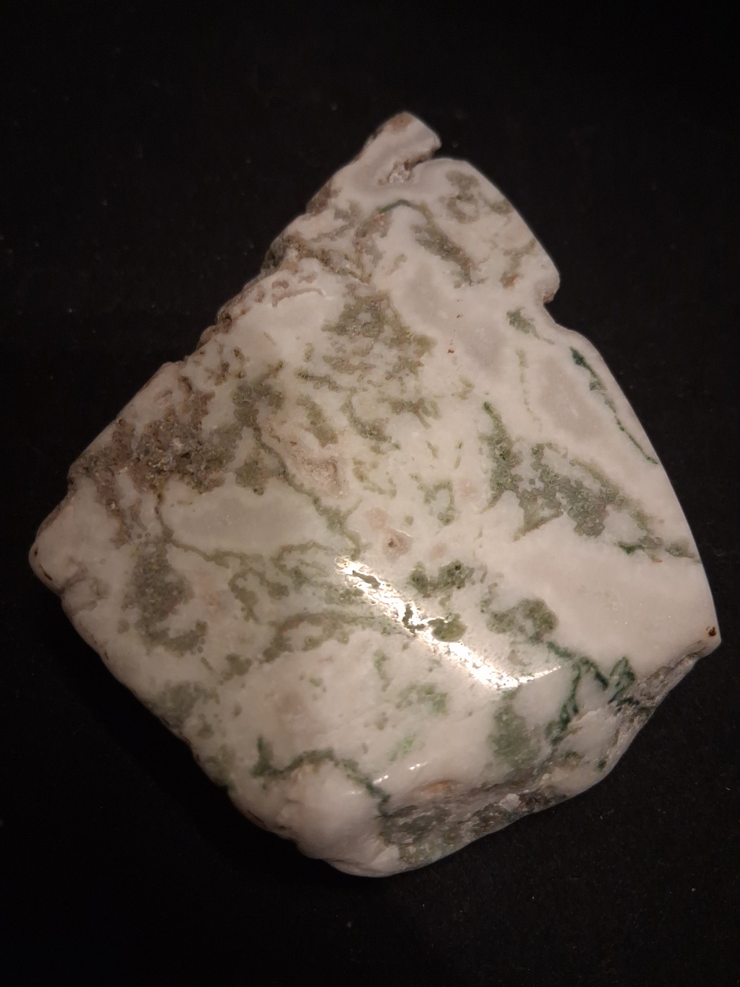 Natural Moss Agate - rough agate slice - 7.6 x 6.4 cm - high quality specimen