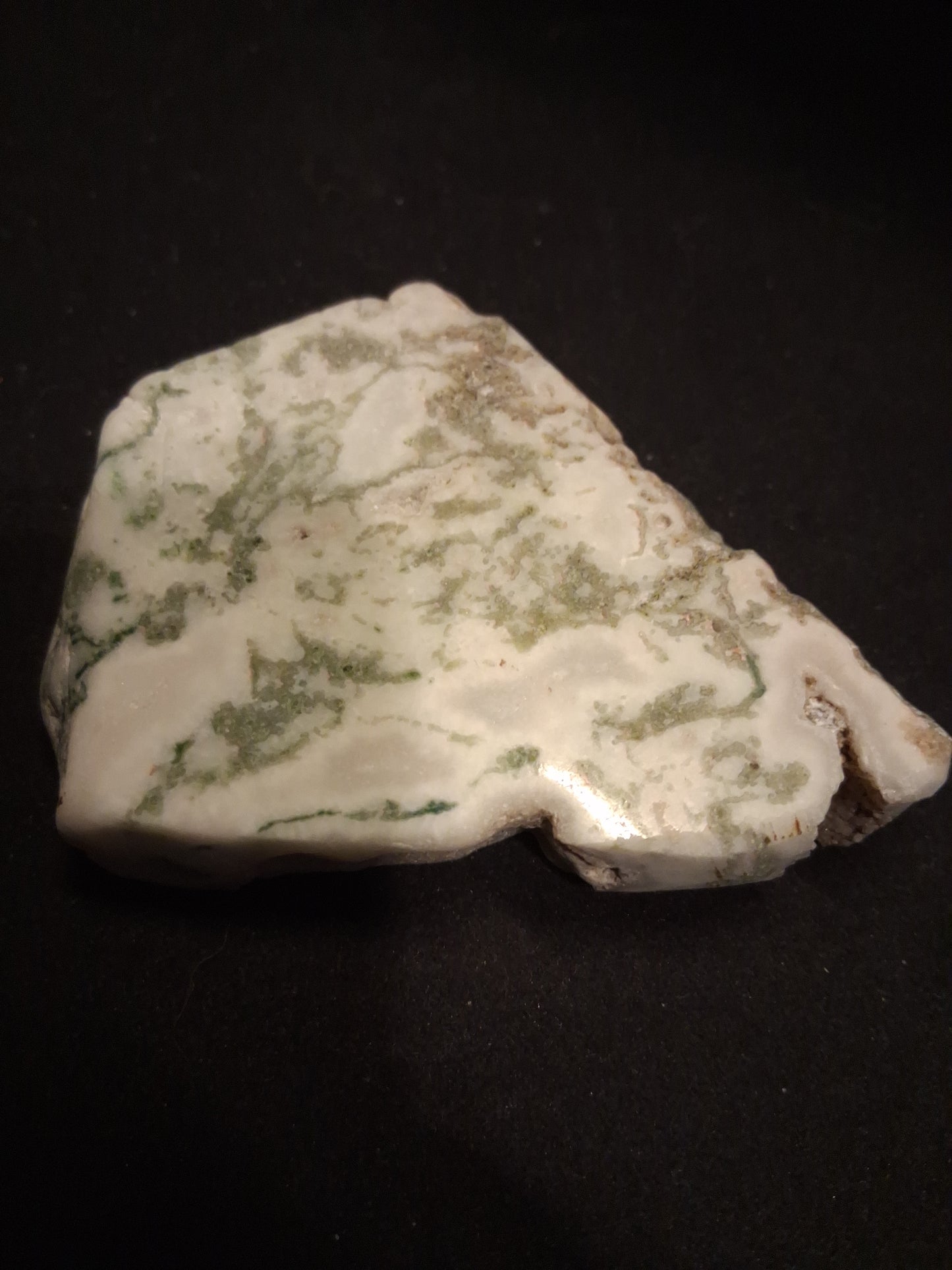Natural Moss Agate - rough agate slice - 7.6 x 6.4 cm - high quality specimen