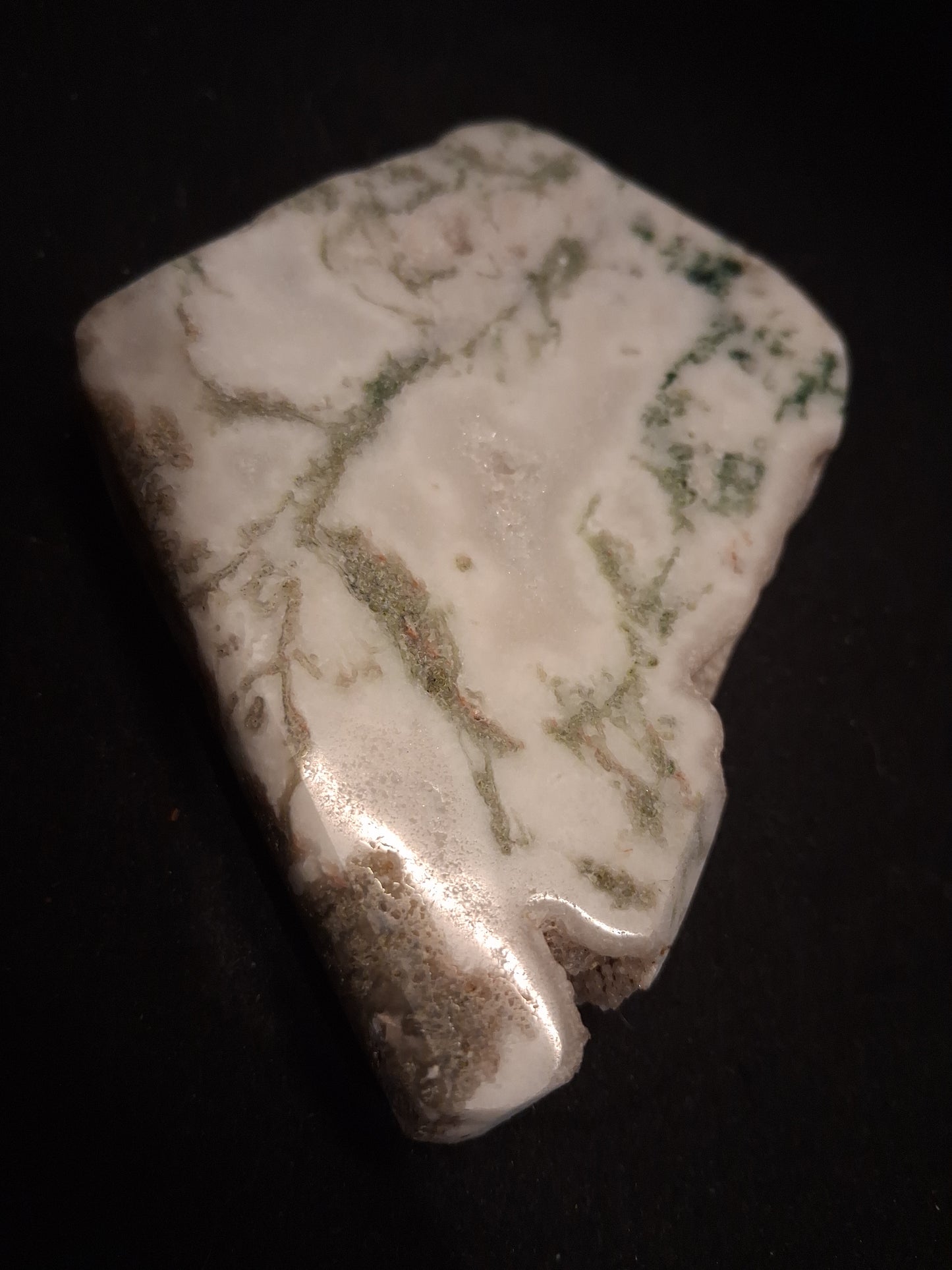 Natural Moss Agate - rough agate slice - 7.6 x 6.4 cm - high quality specimen