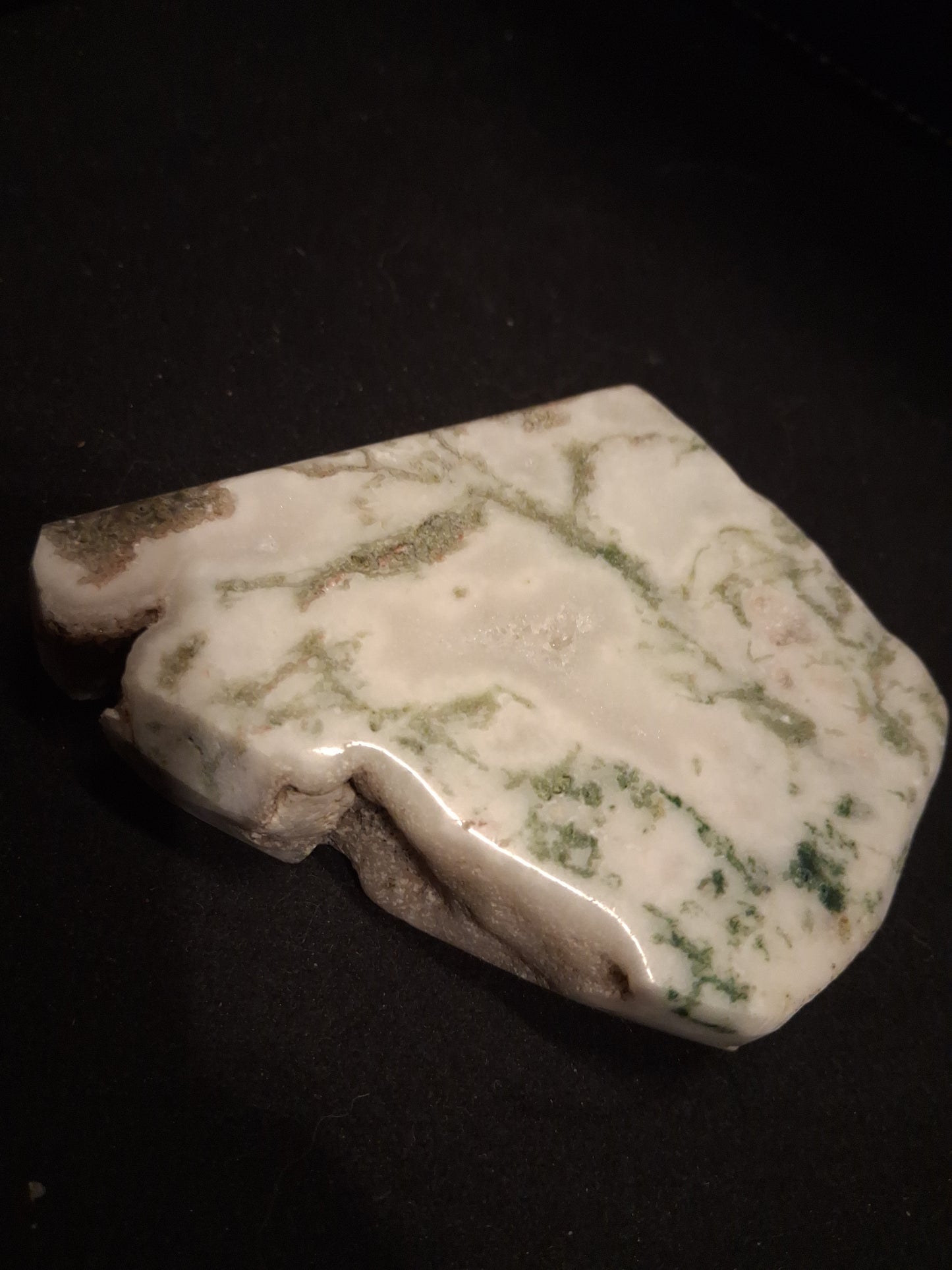 Natural Moss Agate - rough agate slice - 7.6 x 6.4 cm - high quality specimen