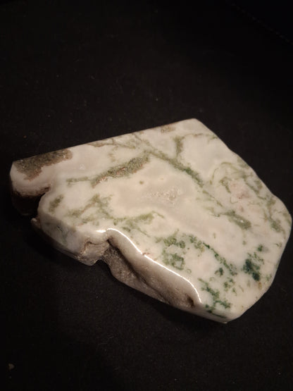 Natural Moss Agate - rough agate slice - 7.6 x 6.4 cm - high quality specimen