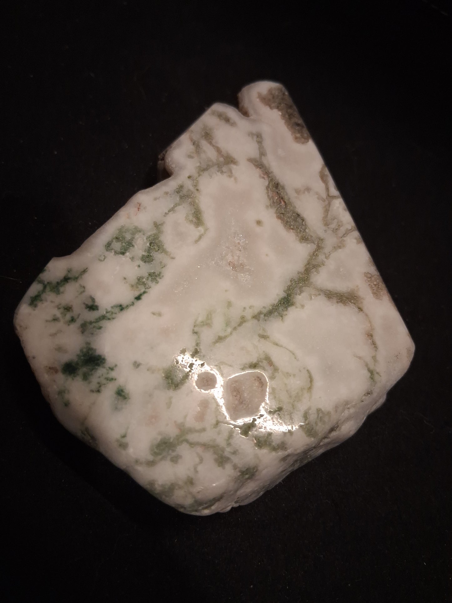 Natural Moss Agate - rough agate slice - 7.6 x 6.4 cm - high quality specimen