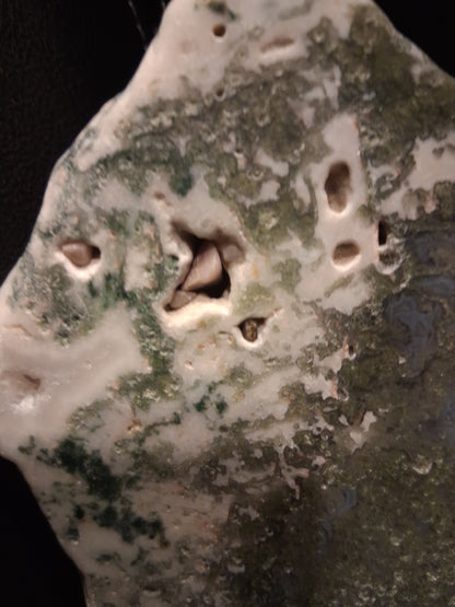 Natural Moss Agate - rough agate slab - 15.5 x 9.5 cm - high quality specimen