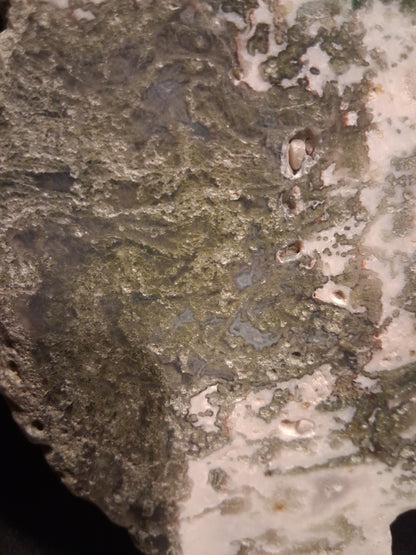 Natural Moss Agate - rough agate slab - 15.5 x 9.5 cm - high quality specimen