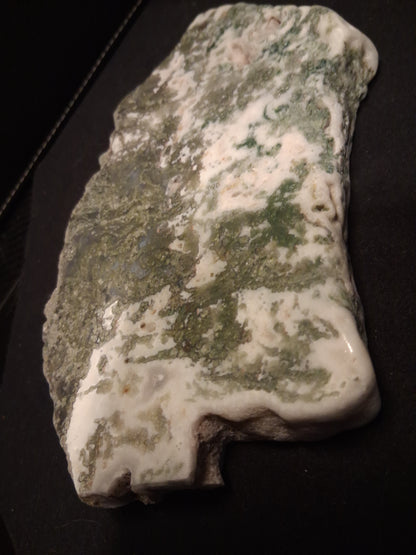 Natural Moss Agate - rough agate slab - 15.5 x 9.5 cm - high quality specimen