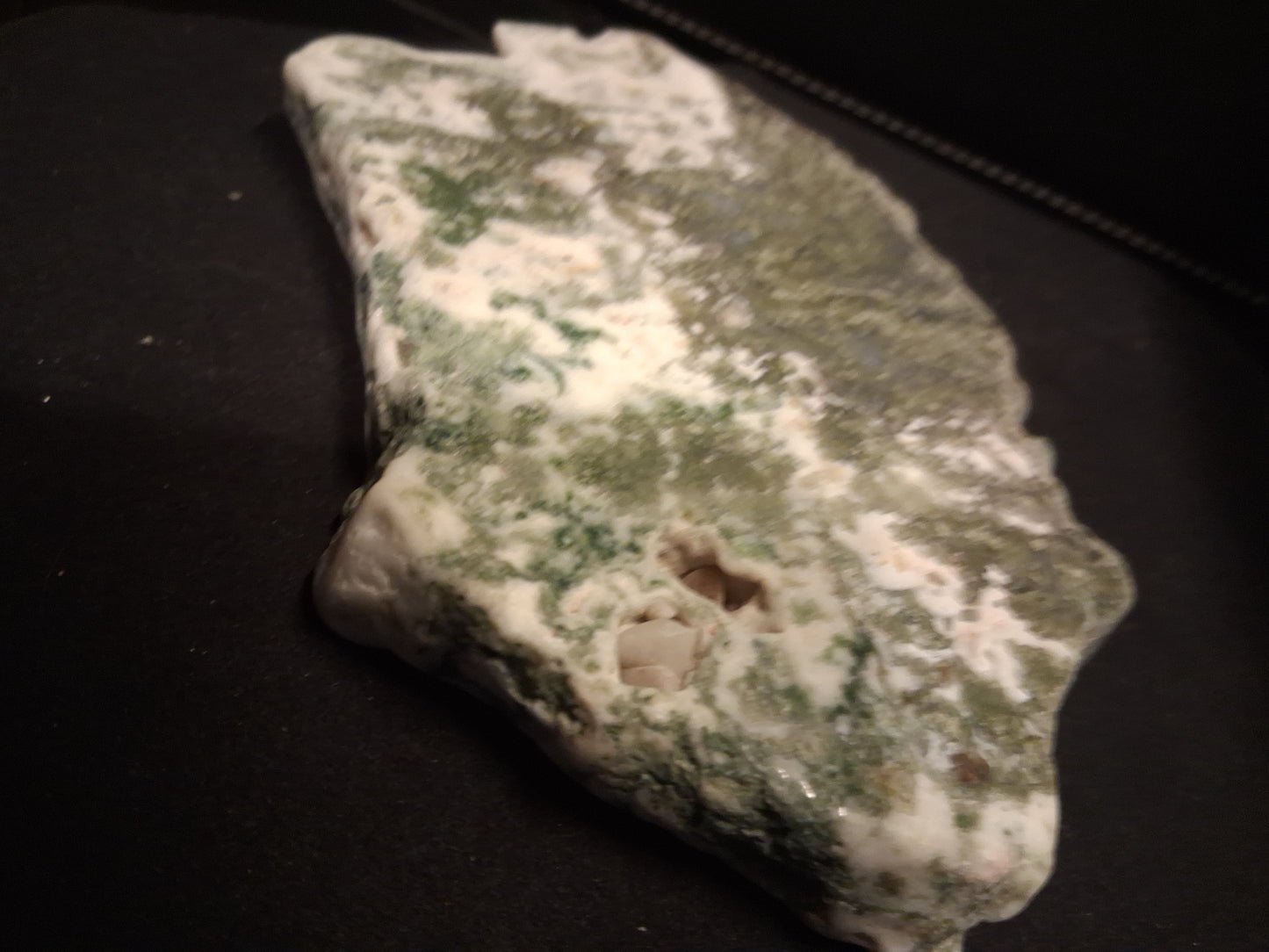 Natural Moss Agate - rough agate slab - 15.5 x 9.5 cm - high quality specimen
