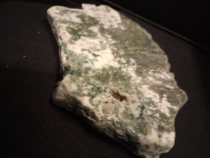 Natural Moss Agate - rough agate slab - 15.5 x 9.5 cm - high quality specimen