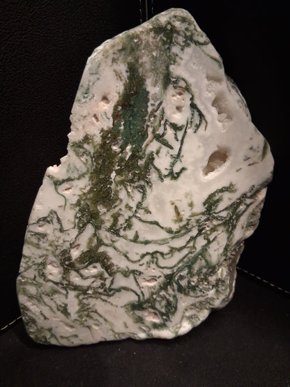 Natural Moss Agate - rough agate slab - 15 x 10 cm - excellent pattern - exceptional quality