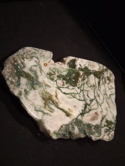 Natural Moss Agate - rough agate slab - 15 x 10 cm - excellent pattern - exceptional quality