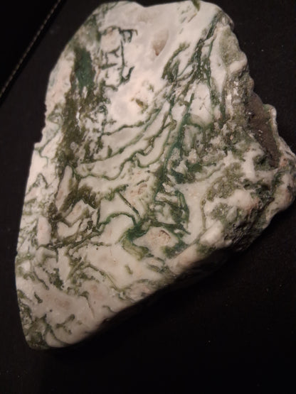 Natural Moss Agate - rough agate slab - 15 x 10 cm - excellent pattern - exceptional quality