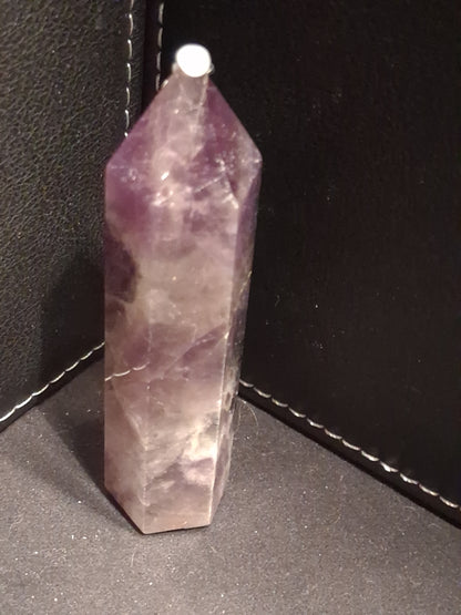 Natural Amethyst tower - dream amethyst - 8 x 1.8 cm - hexagon tower - good finish