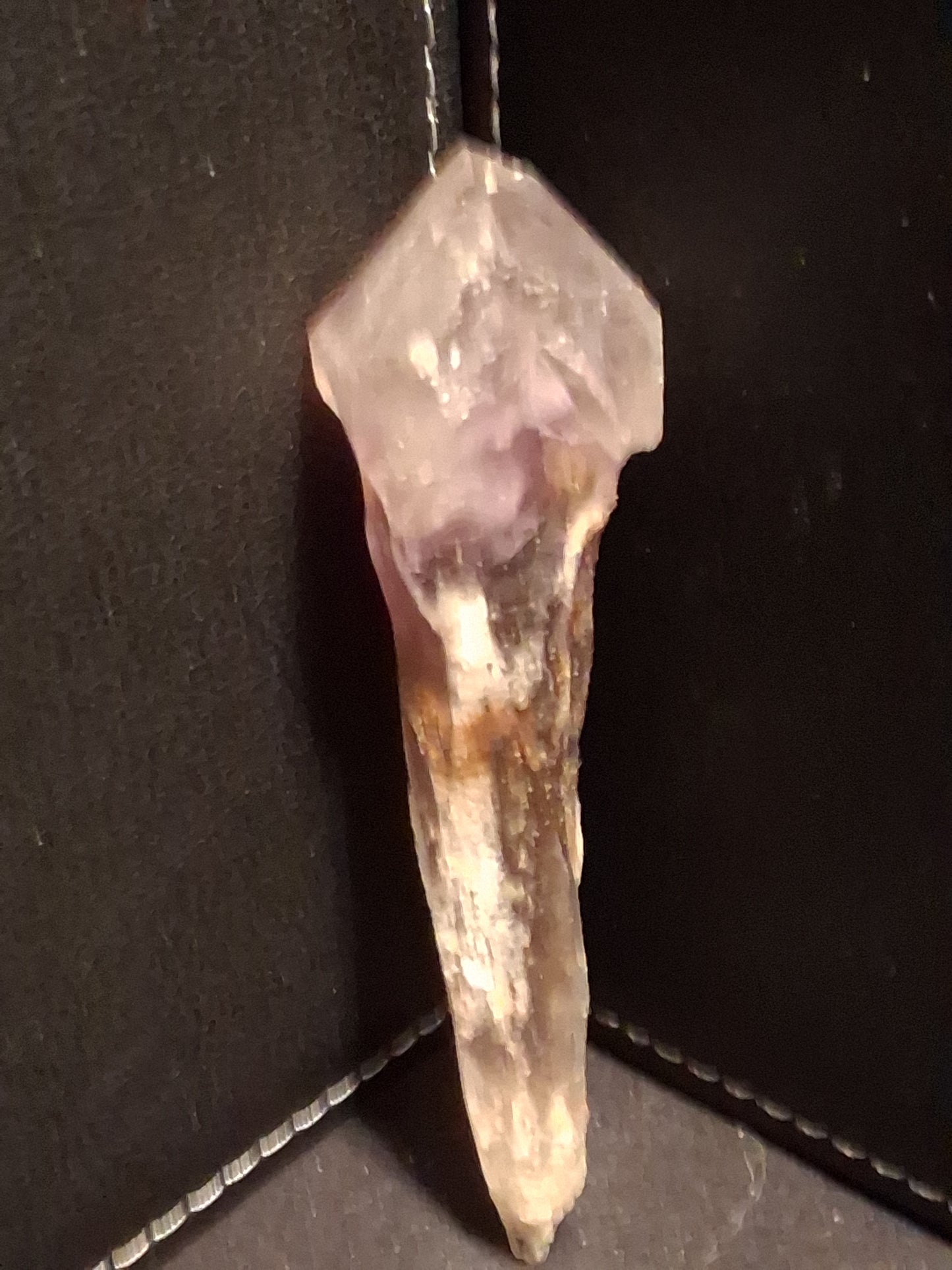 Natural purple rough amethyst - rough amethyst torch - 9.4  x 2.4 cm