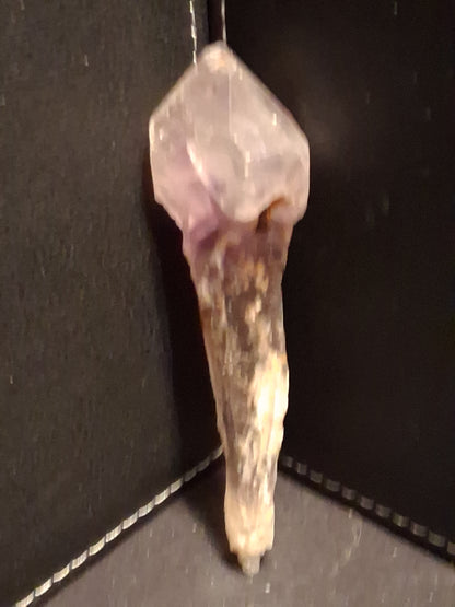 Natural purple rough amethyst - rough amethyst torch - 9.4  x 2.4 cm