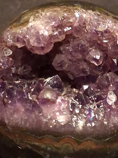 Natural Amethyst geode - Sphere - 5.2 cm - deep purple