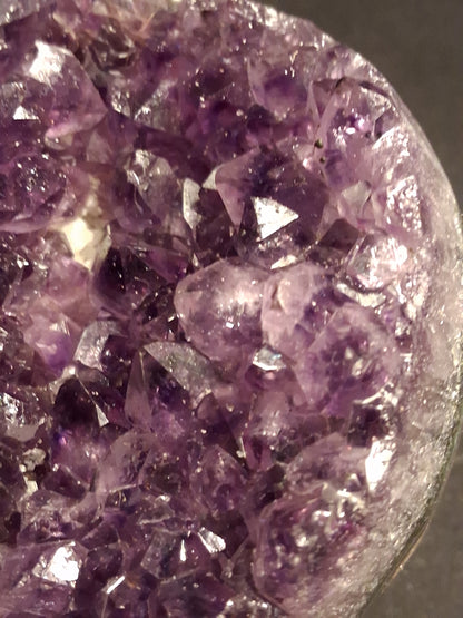 Natural Amethyst geode - Sphere - 8.6 cm - deep purple