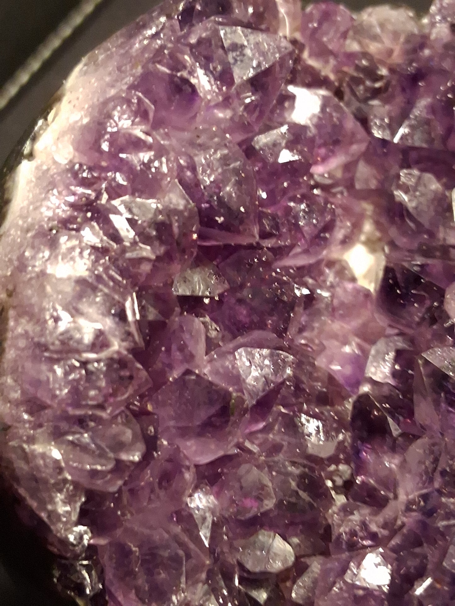 Natural Amethyst geode - Sphere - 8.6 cm - deep purple