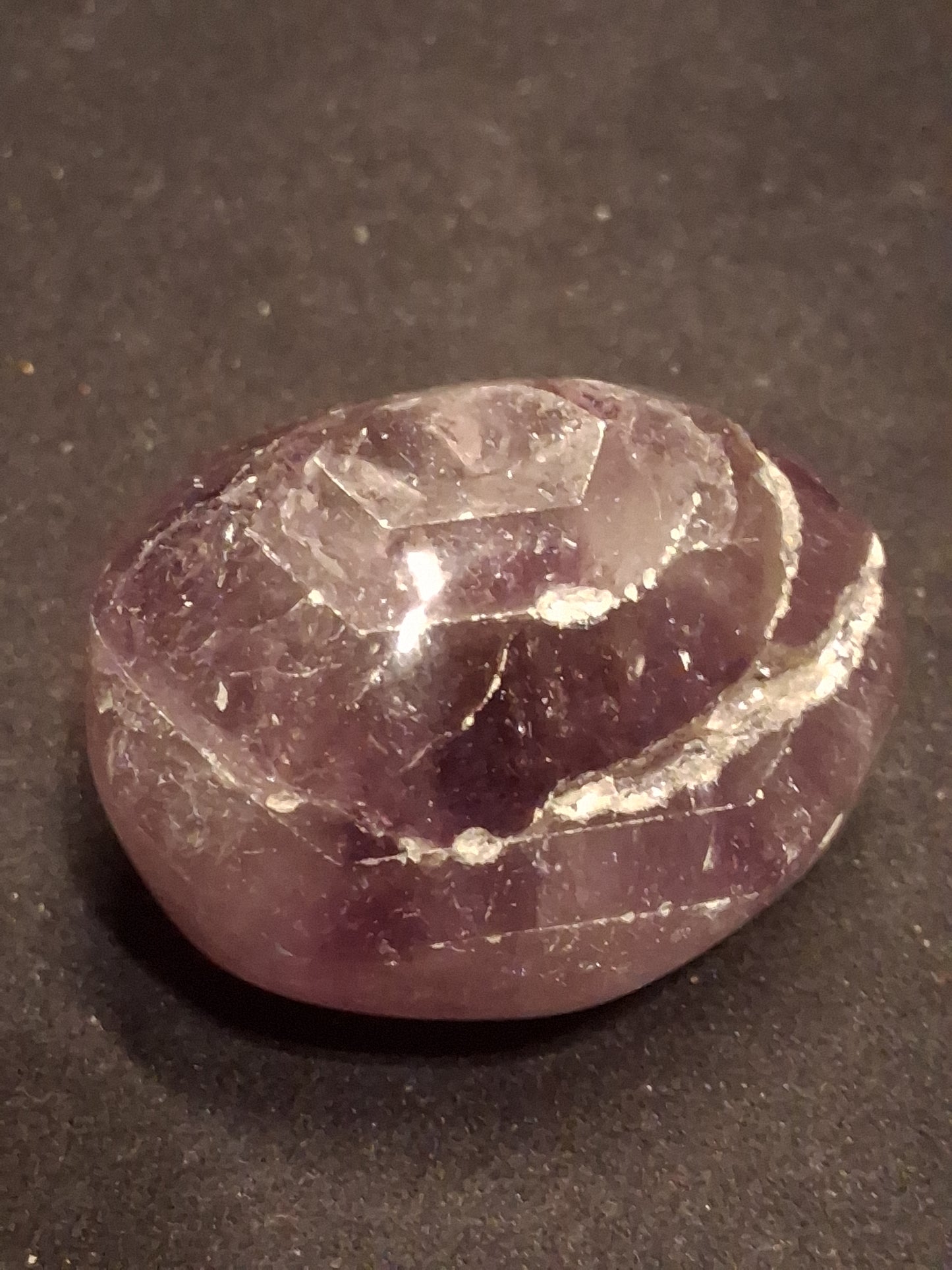 Natural purple Amethyst - 4.3 cm - Tumbled Amethyst - oval