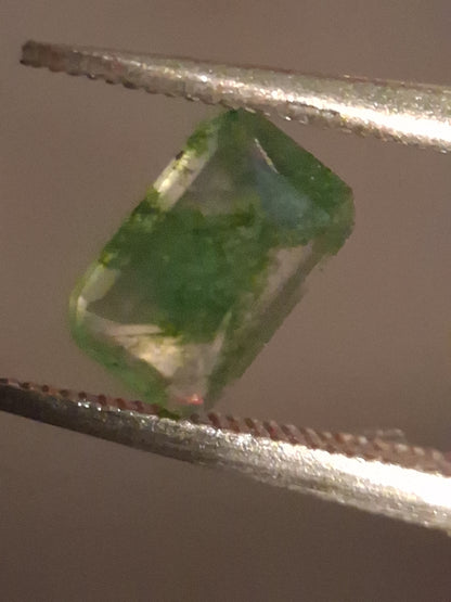 Natural Faceted Agate - Green Moss Agate - 0.467 ct - octagon