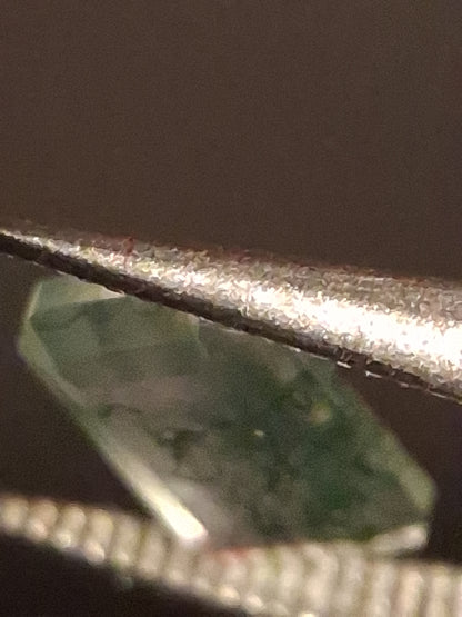 Natural Faceted Agate - Green Moss Agate - 0.483 ct - octagon