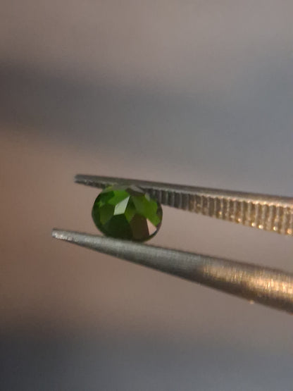 Natural Diopside - 0.274 ct - round - green - chromium diopside