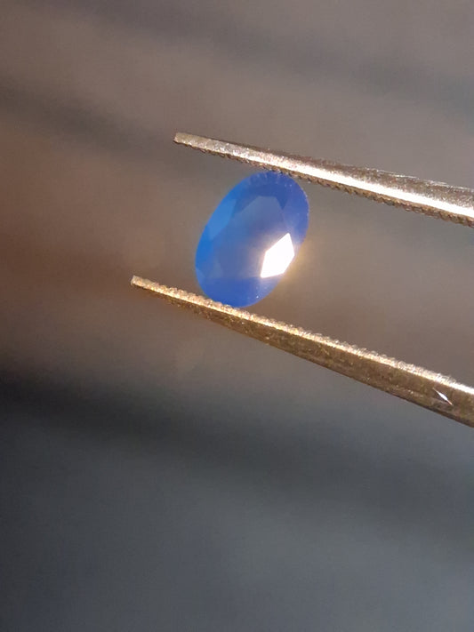 Natural Faceted Agate - Blue Agate - 0.385 ct - oval - Natural Gems Belgium