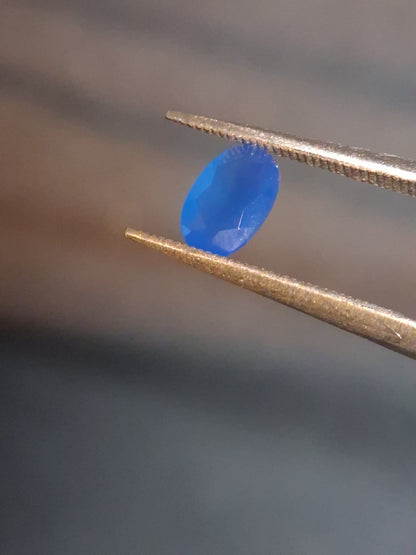 Natural Faceted Agate - Blue Agate - 0.385 ct - oval - Natural Gems Belgium