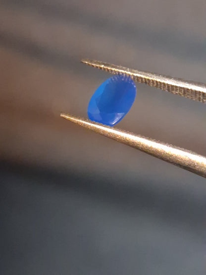 Natural Faceted Agate - Blue Agate - 0.385 ct - oval - Natural Gems Belgium