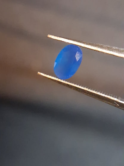 Natural Faceted Agate - Blue Agate - 0.385 ct - oval - Natural Gems Belgium