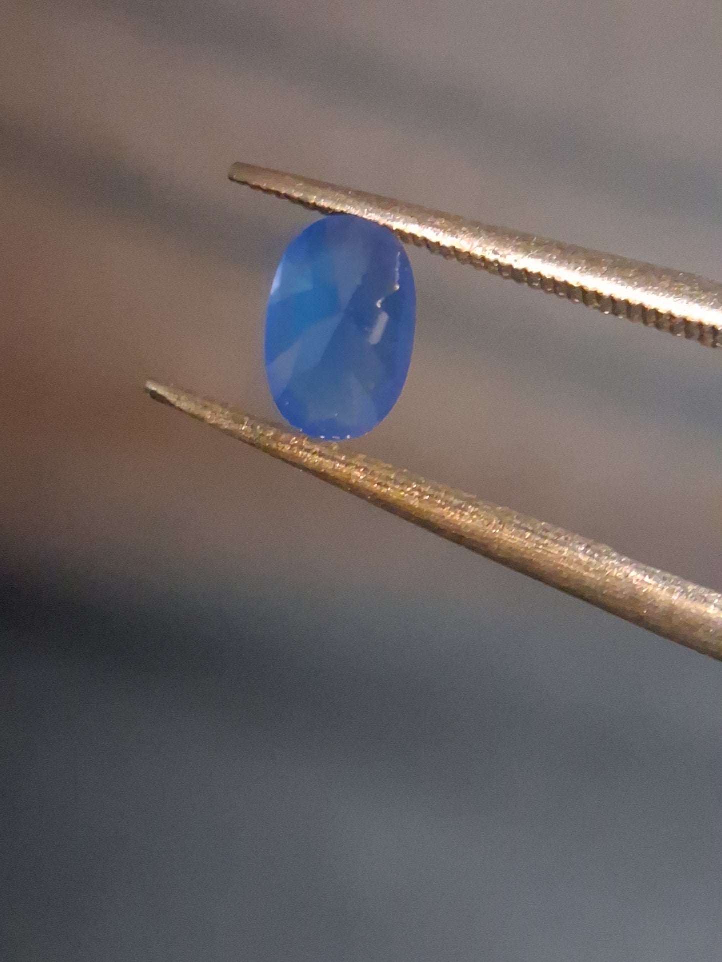 Natural Faceted Agate - Blue Agate - 0.385 ct - oval - Natural Gems Belgium