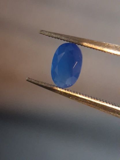 Natural Faceted Agate - Blue Agate - 0.415 ct - oval - Natural Gems Belgium