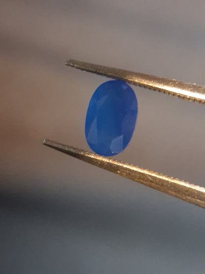 Natural Faceted Agate - Blue Agate - 0.415 ct - oval - Natural Gems Belgium