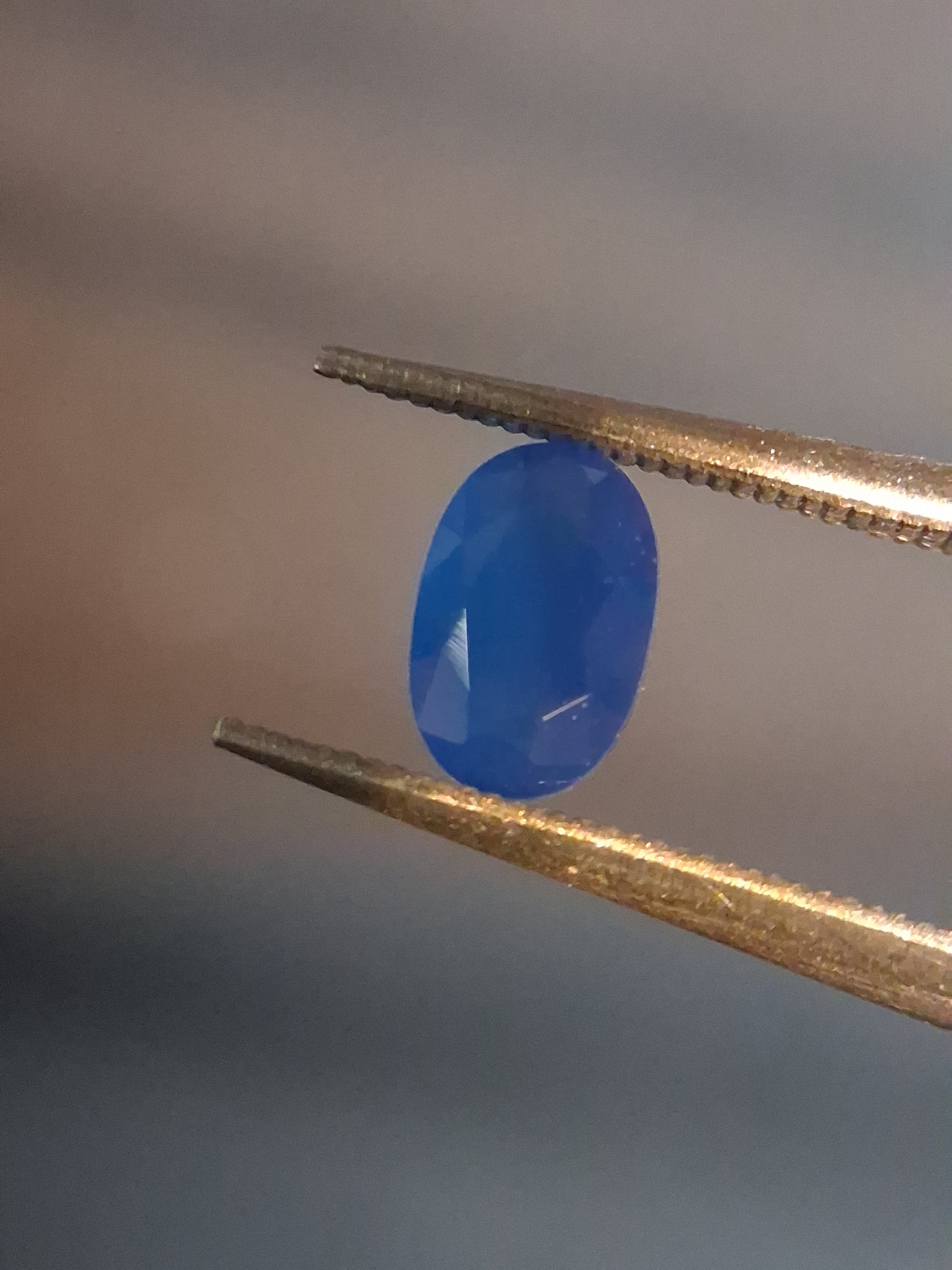 Natural Faceted Agate - Blue Agate - 0.415 ct - oval - Natural Gems Belgium