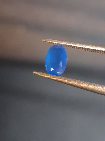 Natural Faceted Agate - Blue Agate - 0.401 ct - oval - Natural Gems Belgium