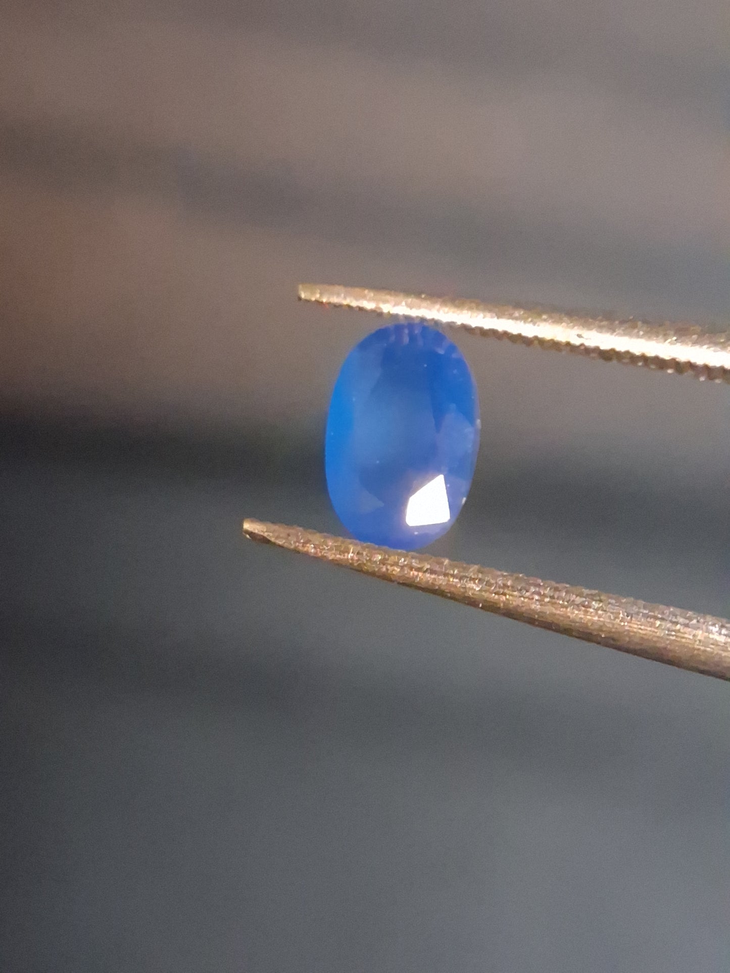 Natural Faceted Agate - Blue Agate - 0.401 ct - oval - Natural Gems Belgium