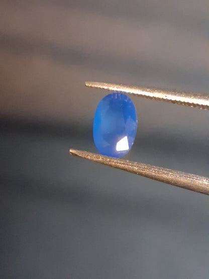 Natural Faceted Agate - Blue Agate - 0.401 ct - oval - Natural Gems Belgium