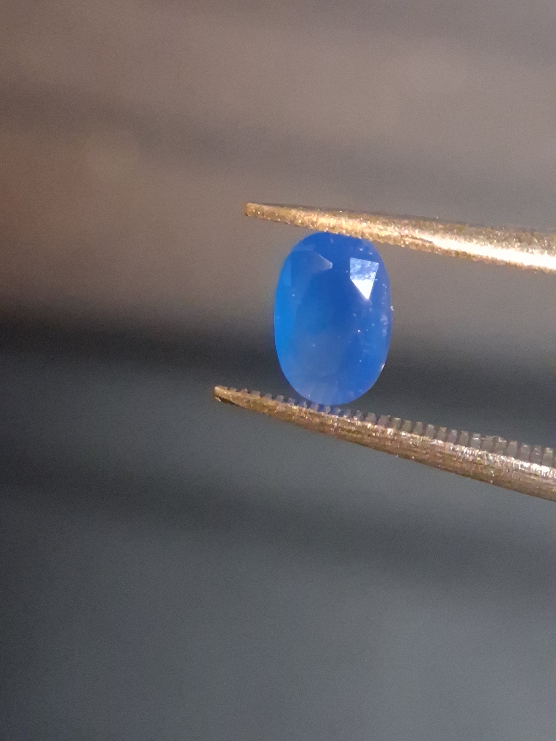 Natural Faceted Agate - Blue Agate - 0.401 ct - oval - Natural Gems Belgium