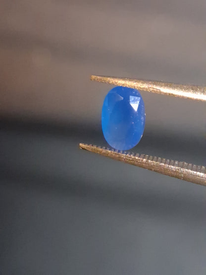 Natural Faceted Agate - Blue Agate - 0.401 ct - oval - Natural Gems Belgium