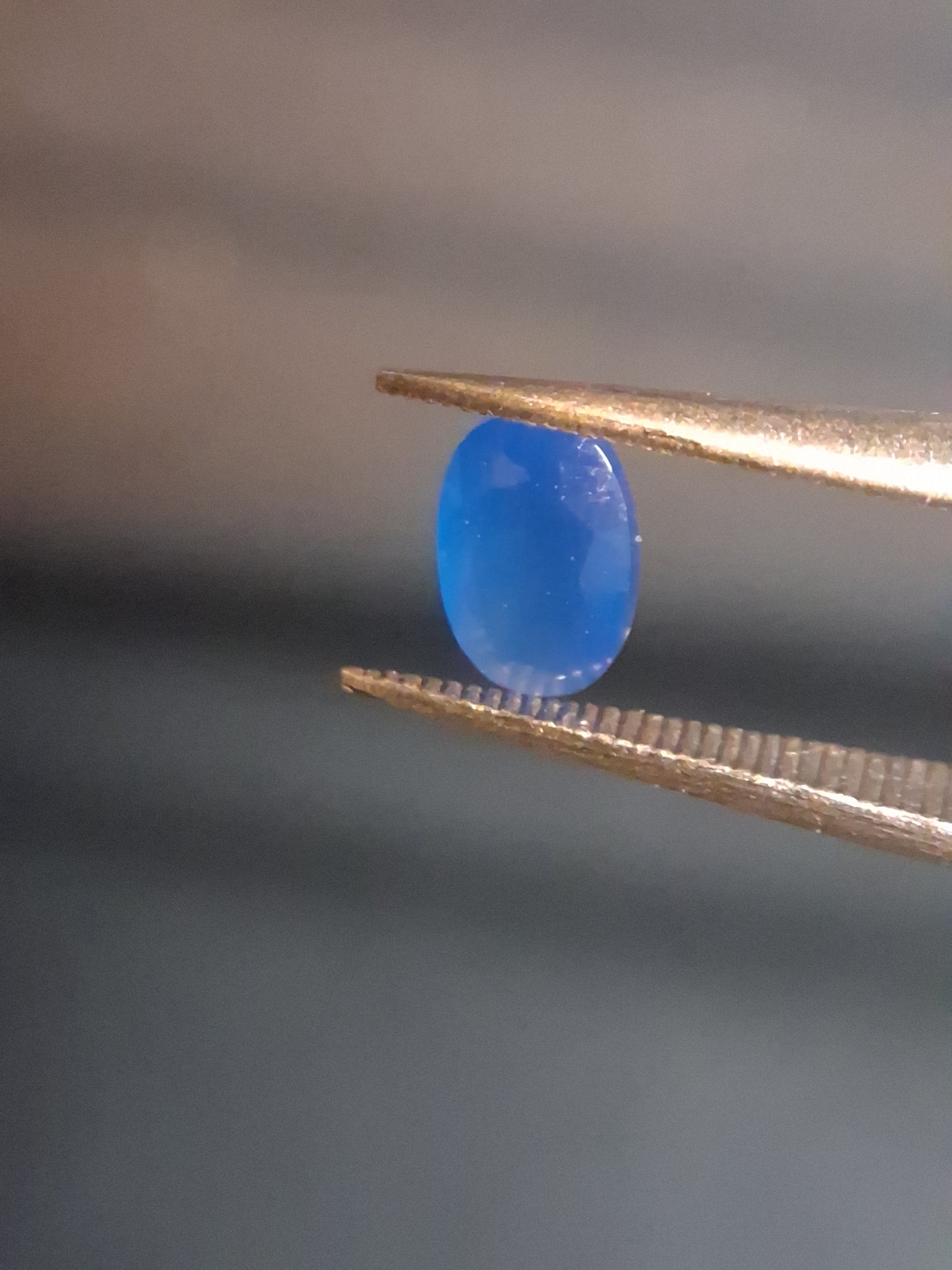 Natural Faceted Agate - Blue Agate - 0.401 ct - oval - Natural Gems Belgium