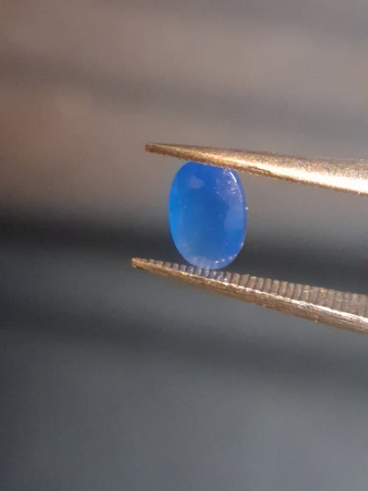 Natural Faceted Agate - Blue Agate - 0.401 ct - oval - Natural Gems Belgium