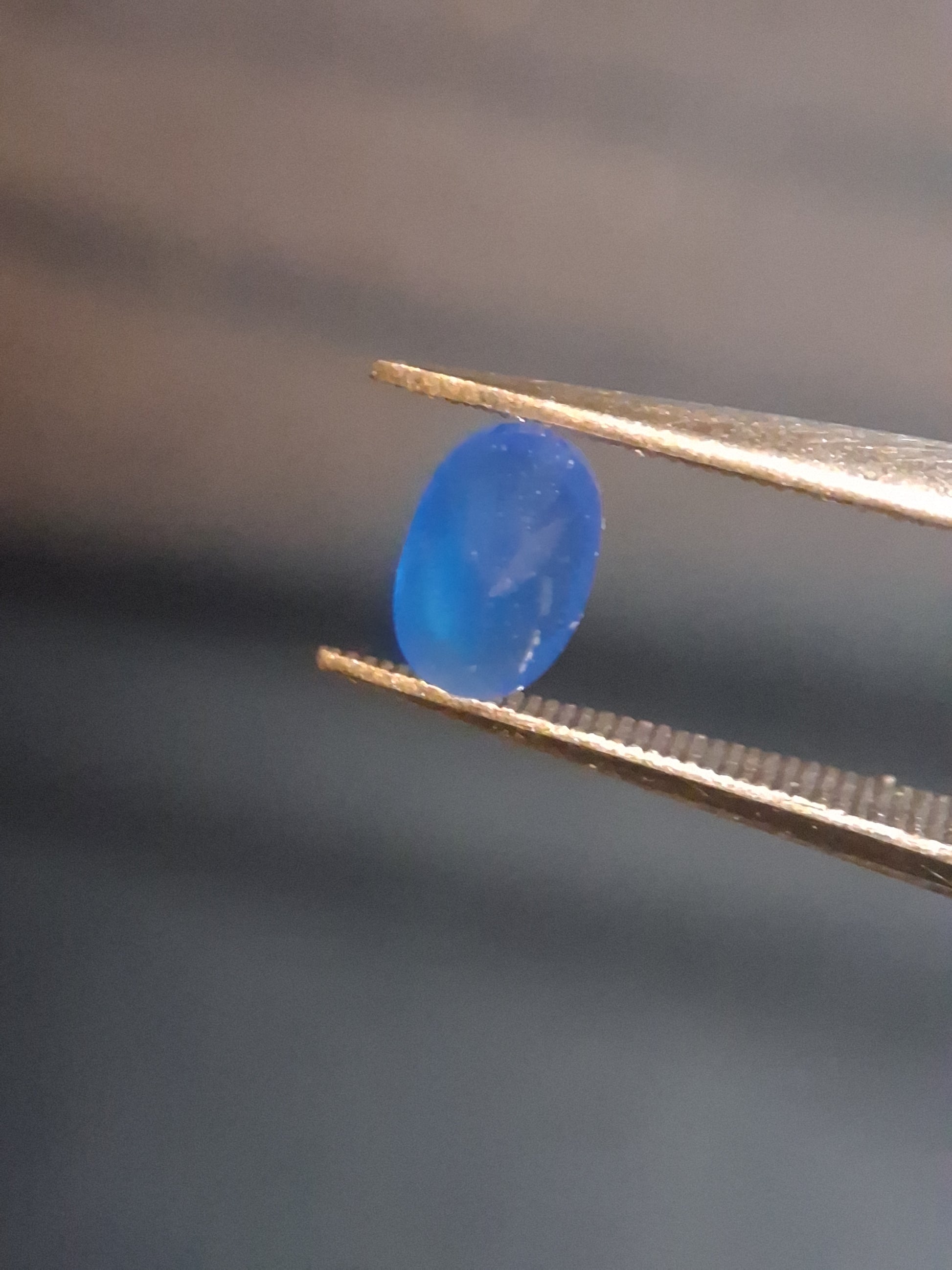 Natural Faceted Agate - Blue Agate - 0.401 ct - oval - Natural Gems Belgium