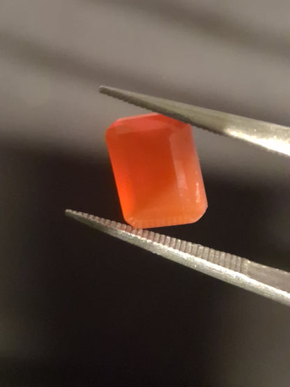 Natural Faceted Agate - Red Agate - 1.433 ct - octagon - Natural Gems Belgium