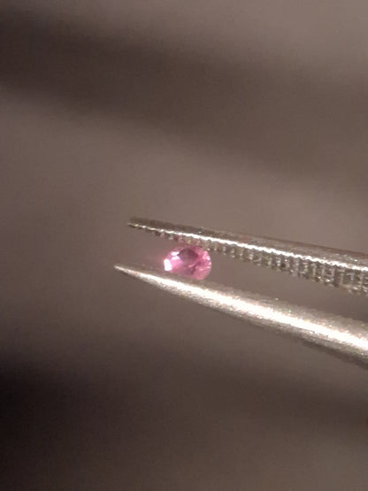 Natural Pink Sapphire - 0.042 ct -2mm Round cut - unheated - Africa - high quality