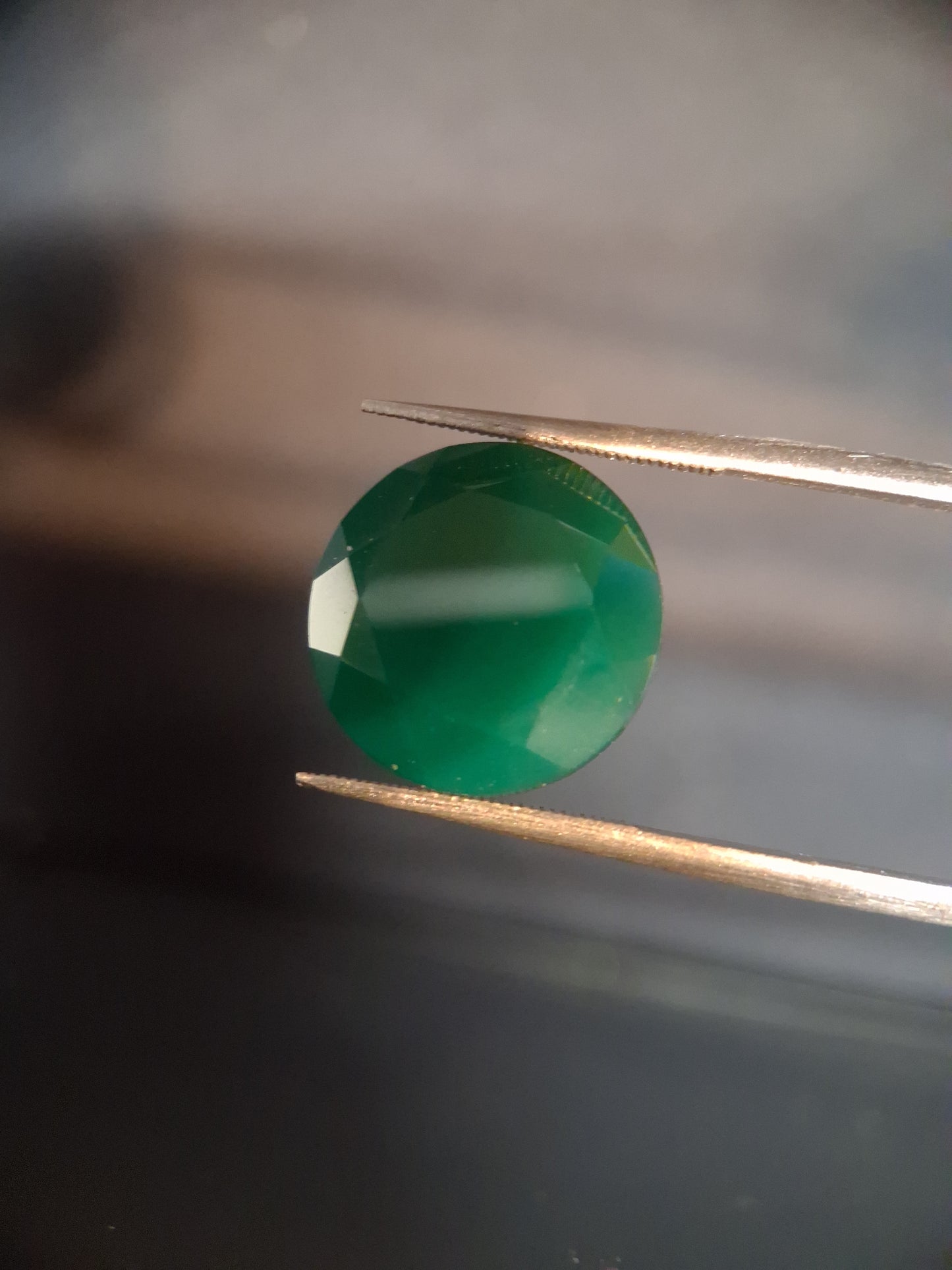 Natural Faceted Agate - Green Agate - 8.589 ct - round - Natural Gems Belgium