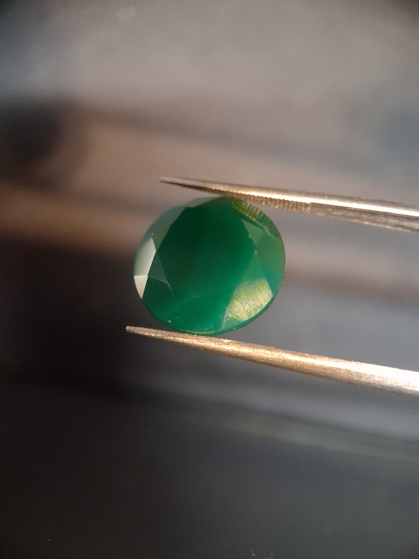 Natural Faceted Agate - Green Agate - 8.589 ct - round - Natural Gems Belgium