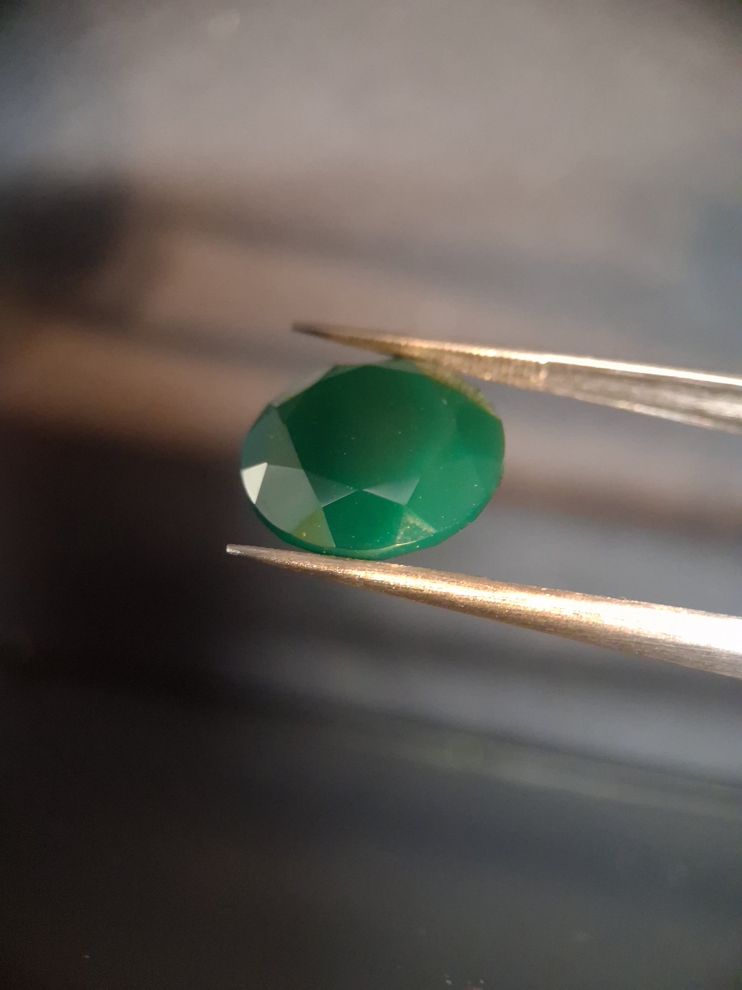 Natural Faceted Agate - Green Agate - 8.589 ct - round - Natural Gems Belgium