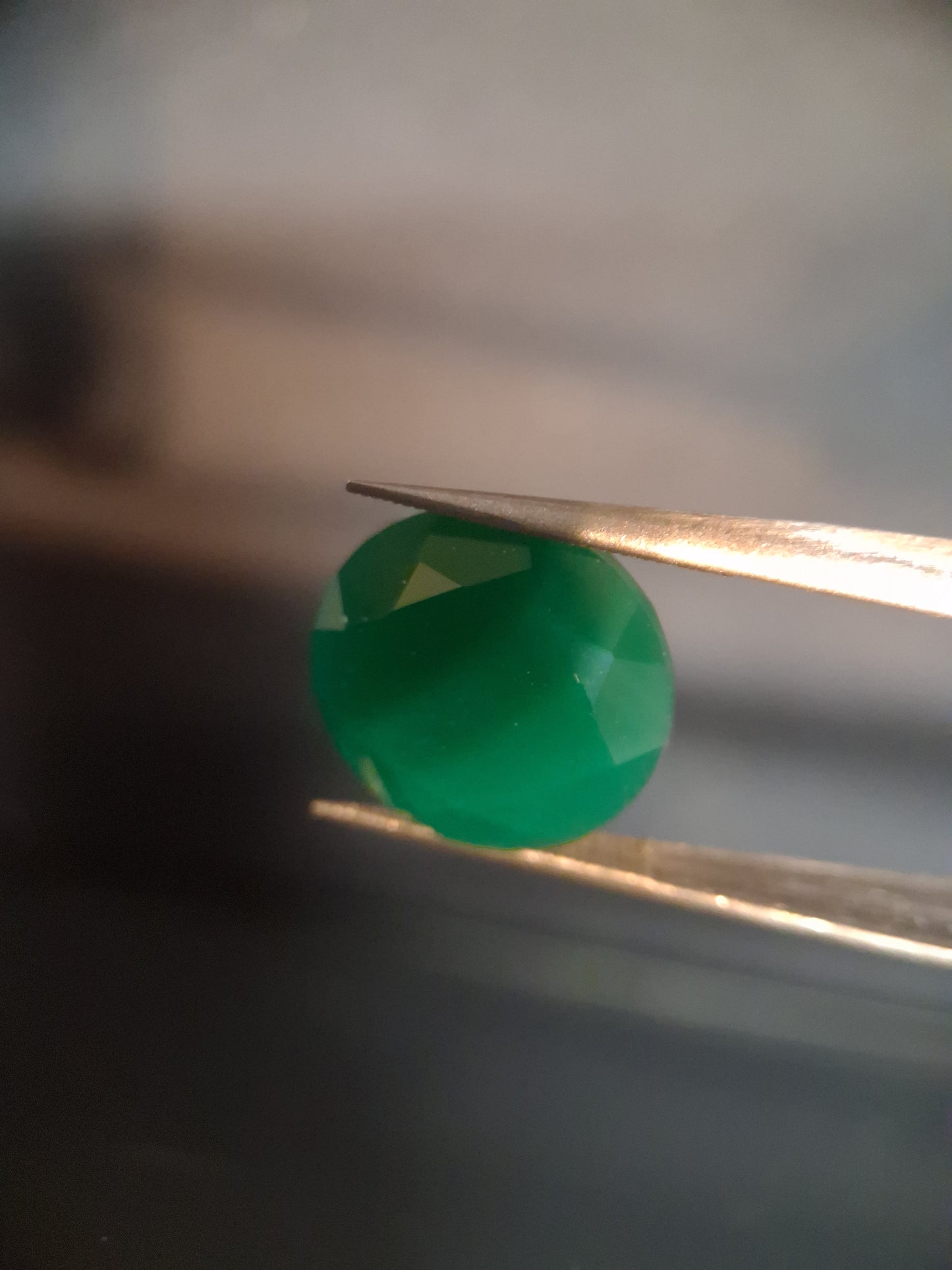 Natural Faceted Agate - Green Agate - 8.589 ct - round - Natural Gems Belgium