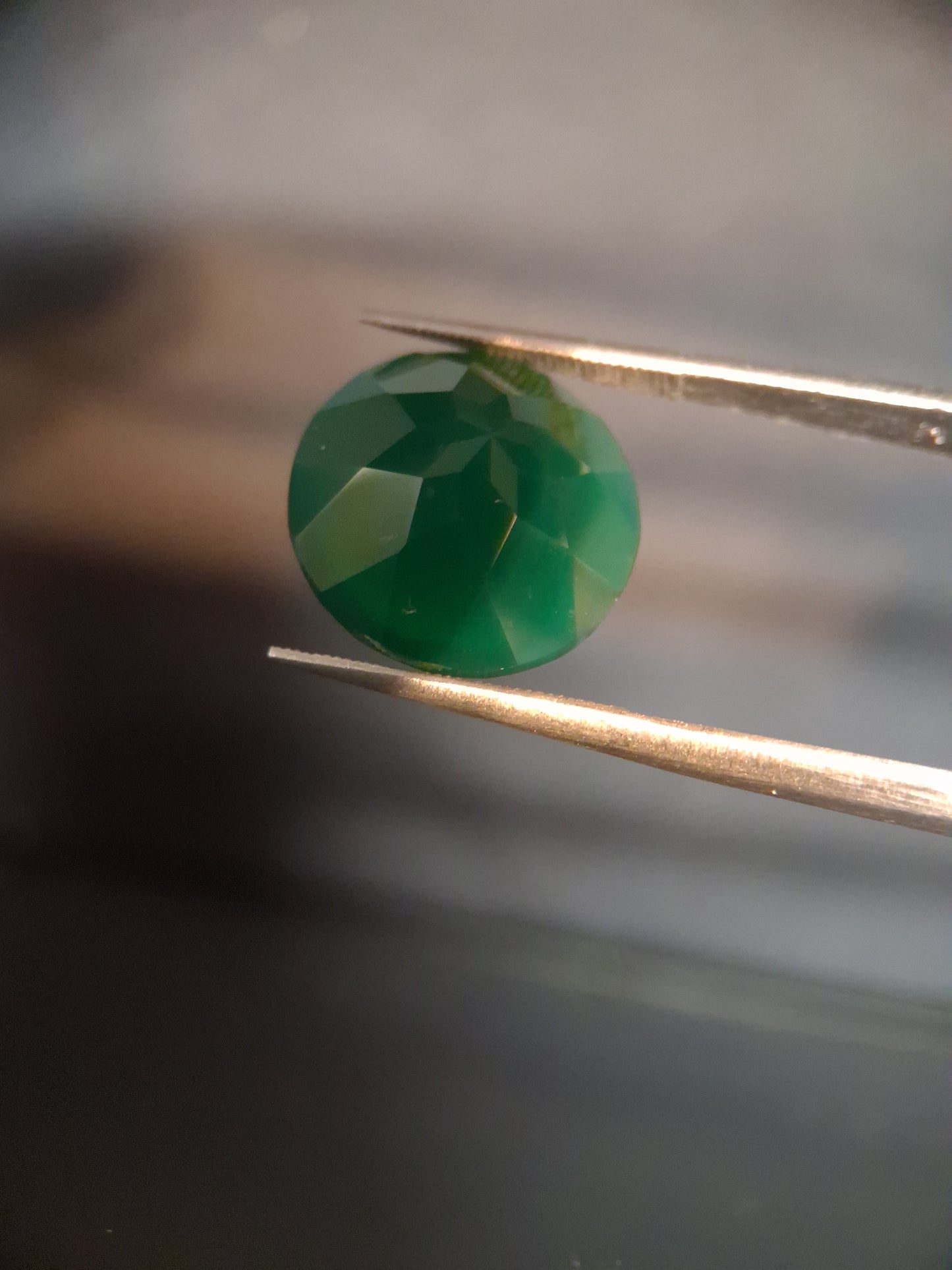 Natural Faceted Agate - Green Agate - 8.589 ct - round - Natural Gems Belgium